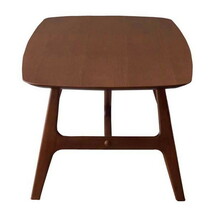センターテーブル 【ブラウン】 天然木化粧繊維板(アッシュ) 天然木(ラバーウッド) ウレタン塗装_画像3