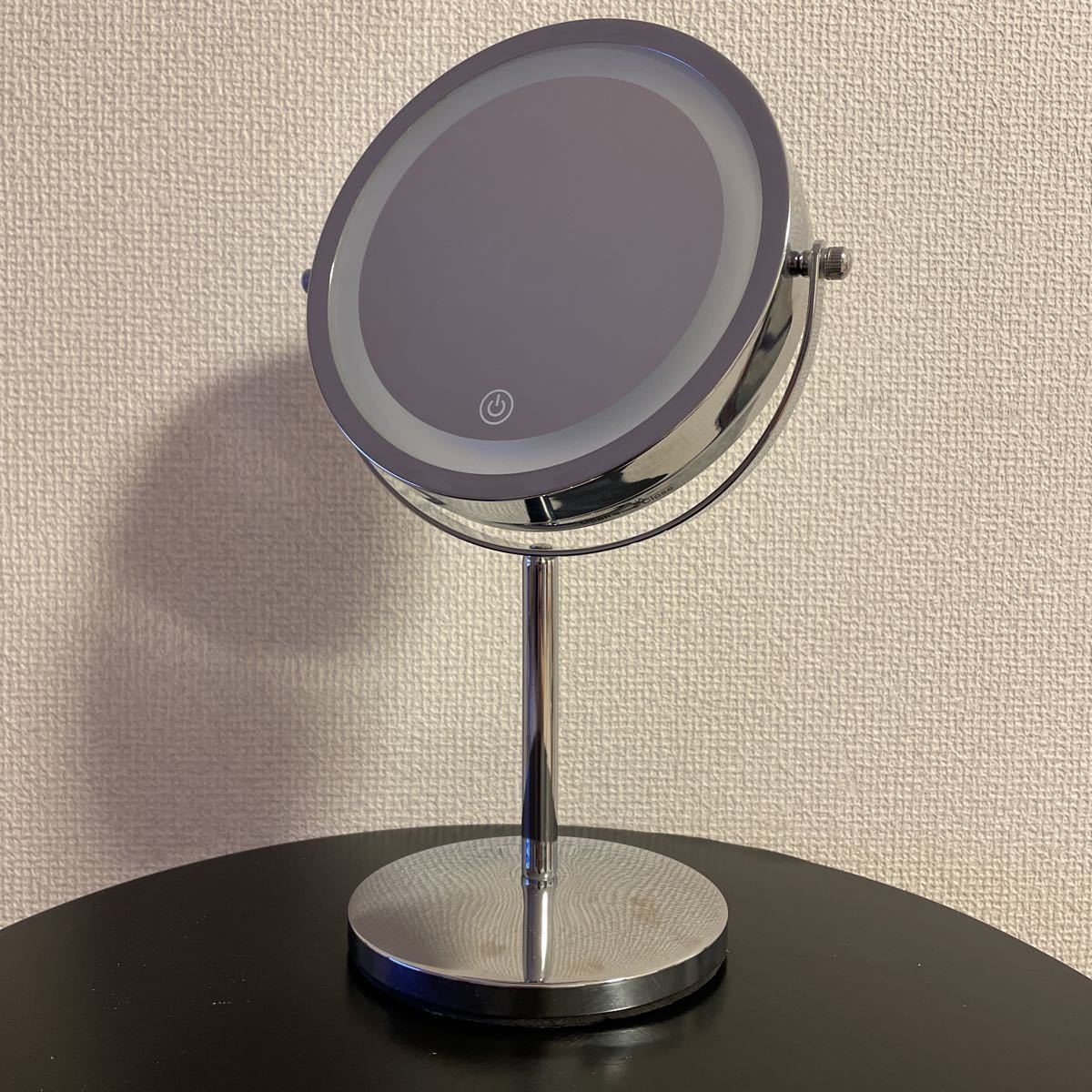 ダイヤモンドミラー 万雄 LED 2台 ダイヤモンドミラー 万雄 メイクアップミラー お肌