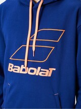 【日本未展開/2023-2024モデル】 BABOLAT（バボラ）Exercise Big Logo フードパーカー（EU:L）Navy_画像4