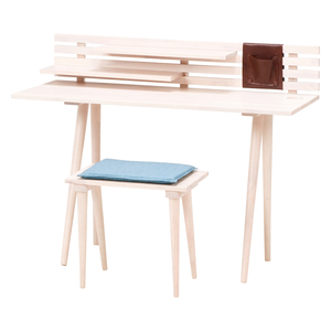  stool attaching stylish desk set width 120cm depth 48cm white woshu[ new goods ][ free shipping ( one part region excepting )]