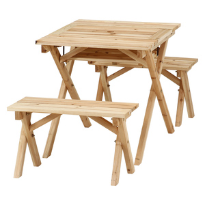  garden 3 point set table + bench 2 legs BBQmi Nikon ro Space attaching [ new goods ][ free shipping ( one part excepting )]