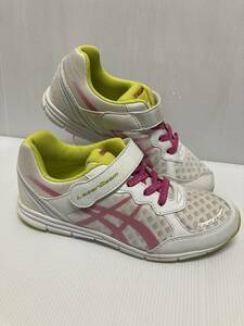 ● В переводе ● Asics Laser Beam Детская обувь AN-1058 0119 WH/PINK 24.5㎝ Резина растягивается, привязана и обрабатывается.