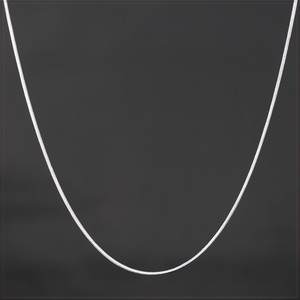 [NECKLACE] SILVER SLIM SNAKE CHAIN シルバー スリム シンプル ラウンド スネーク チェーン ネックレス φ1x480mm (4g) 【送料無料】