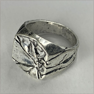 [RING] Silver Crack Rock Stone Design クラック ロック ストーン ひび割れた岩 デザイン シルバー リング 20号 【送料無料】