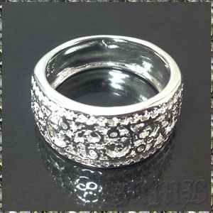 [RING] 925 Sterling Silver Plated Ivy Openwork Sculpture エレガント アイビー 透彫デザイン メタルレース シルバーリング 14号