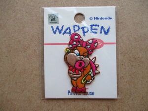 90s スーパーマリオブラザーズ『ウェンディ』ワッペン/patchesファミコン当時物ニンテンドー任天堂NintendoゲームSuper Marioアップリケ S9
