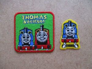 【2枚セット】きかんしゃトーマス 刺繍 ワッペン/THOMAS鉄道オリムパス乗り物手芸アニメ当時物ひらけ!ポンキッキ汽車ジェームス男の子 S10