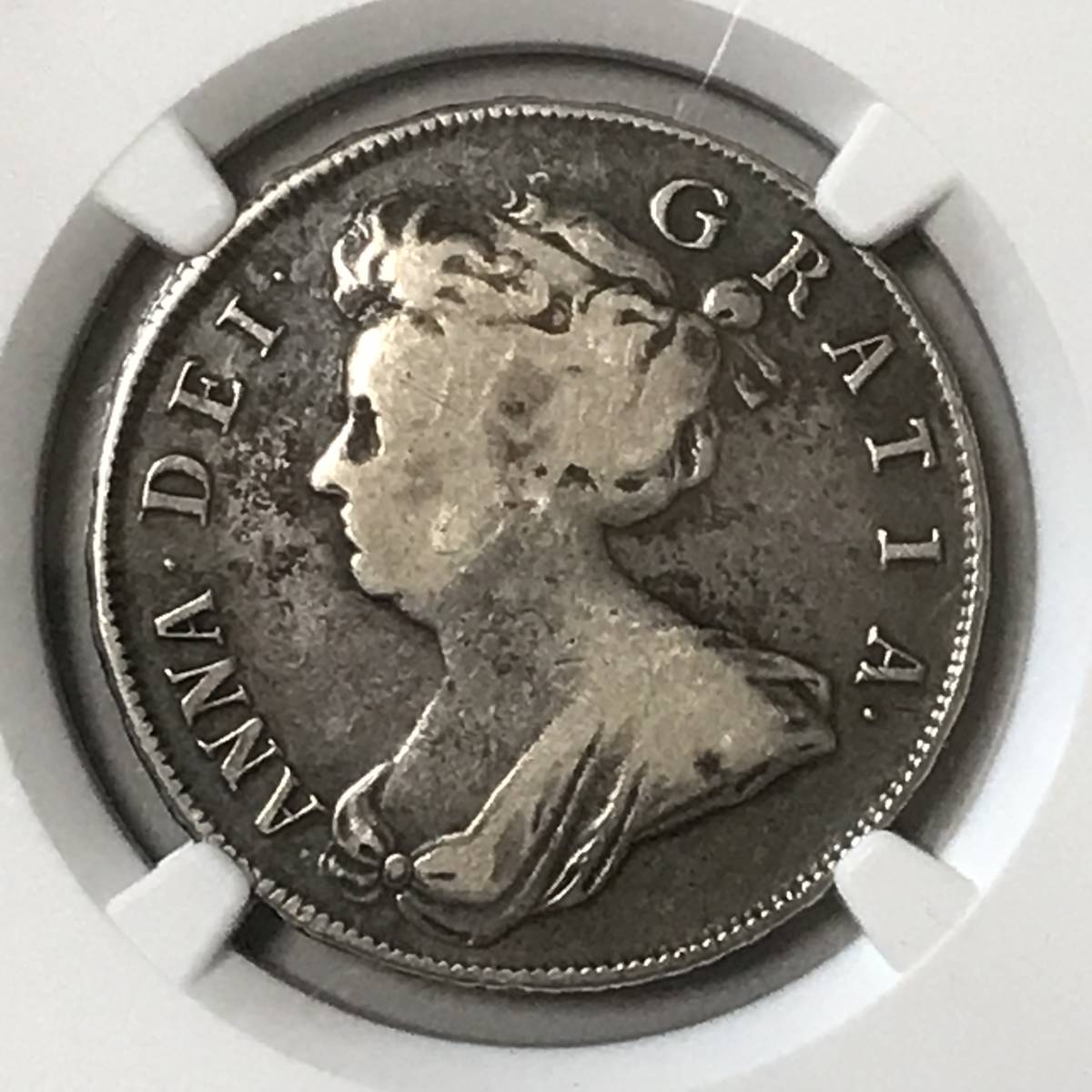 ☆1707 イギリス 1/2クラウン銀貨 アン女王 NGC VG 8 | JChereYahoo