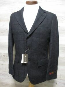 イタリア製 生地 L サイズ【LEOMASTER × SARTORIA DEL GROSSO】175cm-185cm★テーラード ジャケット スーツ グレー メンズ 紳士 未使用 36