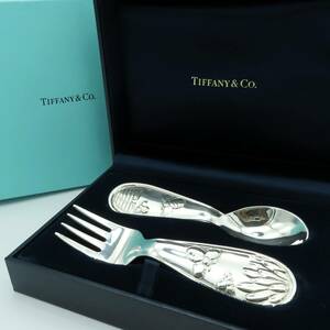  ultimate rare beautiful goods Tiffany&Co. Tiffany baby silver spoon Fork set cutlery tableware SV925 bee BEE TT56