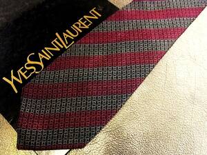 ♪№H1112良品♪【人気の超細7.5㎝】【Yves Saint Laurent】イヴ・サンローラン♪ネクタイ♪ナロータイ♪