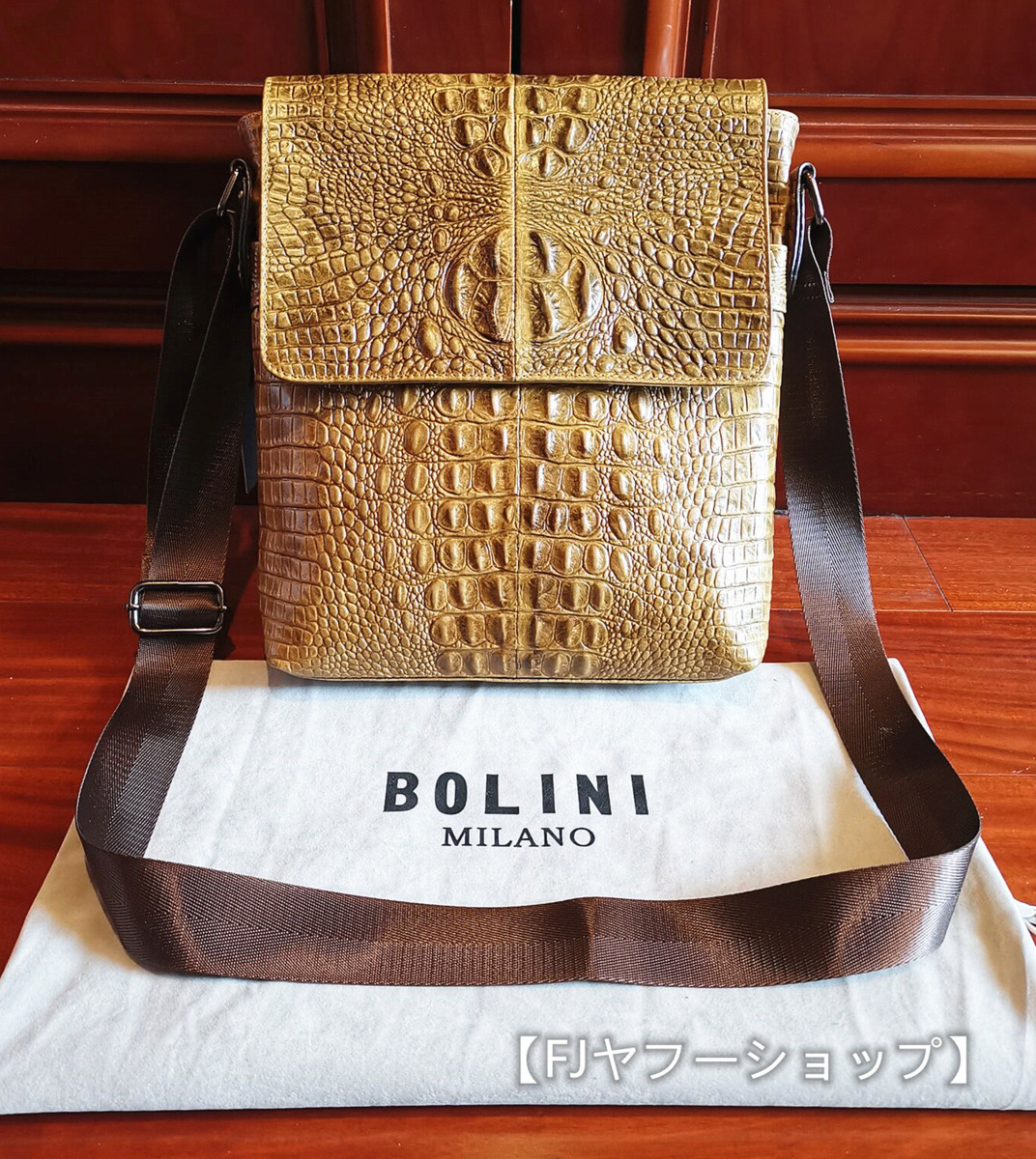 センチ】 再値下げ! イタリア製クロコダイル大バッグ めあり