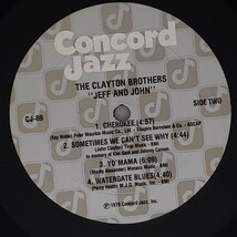 良盤屋◆LP◆Jazz；US 輸入盤 ザ・クレイトン・ブラザーズ/ジェフ&ジョン　The Clayton Brothers/Jeff & John /1979　◆Cool Jazz◆J-2773_画像7