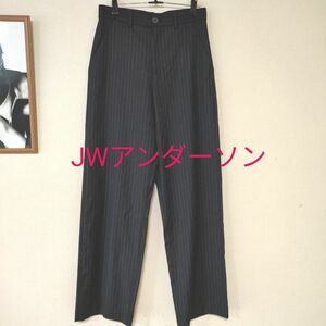 ユニクロ JWアンダーソン スラックス パンツ ストライプ 濃紺 M 