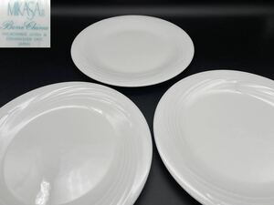 送料無料！ミカサ / MIKASA Bone China　中皿・プレート×3枚セット　直径約21cm　白　洋食器【S217】