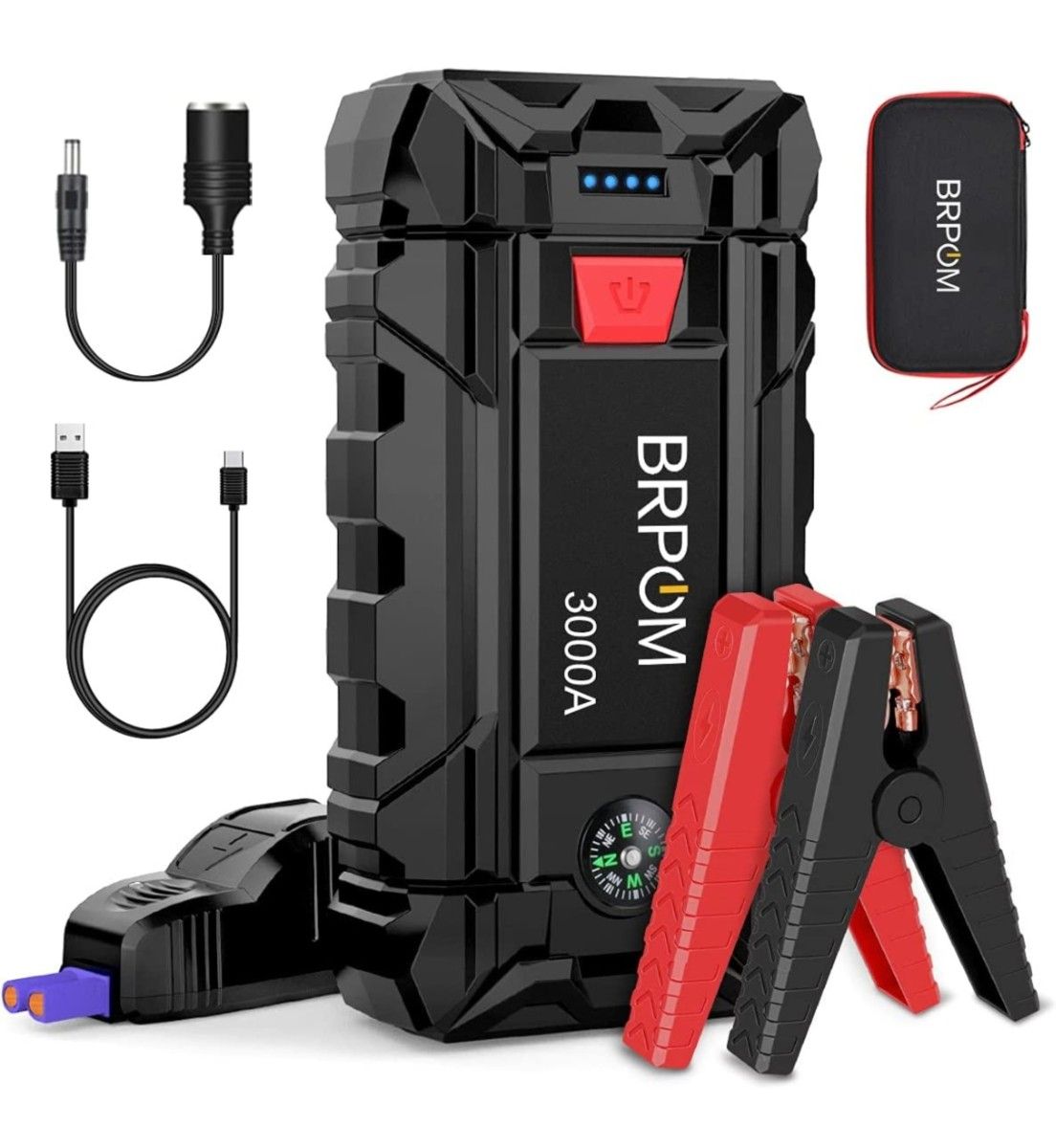 ジャンプスターター 24000mah DC出力 スマホ急速充電 収納ポーチ付き ジャンプスターター 24000mah DC出力 スマホ急速充電 収納ポーチ付き