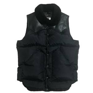 ROCKY MOUNTAIN FEATHERBED ロッキーマウンテンフェザーベッド CHRISTY VEST ヨークレザー ダウンベスト 450-452-20 サイズ36 店舗受取可