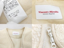 【VM182MB 25281】Vincent et Mireille ヴァンソン エミレイユ ボアジャケット ボアジップアップカーディガン フリース サイズ40 メンズ_画像5