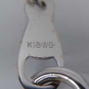 K18WG カラーストーン 2連ネックレス 約42cm 12.8gの画像3