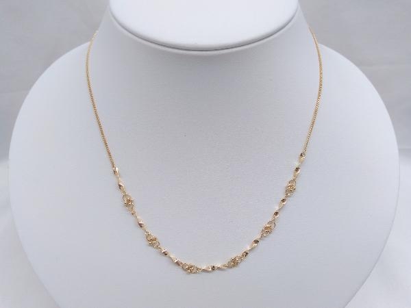 K18 18金 ゴールド 喜平 2面 シングル ネックレス チェーン 45cm 1.7g ...