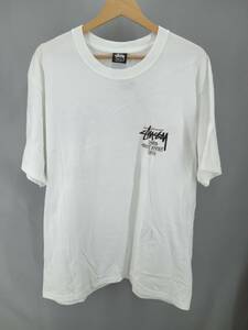 ★ 美品 タグ付き STUSSY ステューシー 半袖Tシャツ STOCK DSM GINZA SS22 TEE サイズL ホワイト 夏