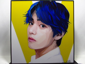 Art hand Auction 【新品 No 304】ポップアートパネル BTS V 防弾少年団, 美術品, 絵画, 人物画