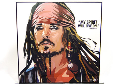 [New No. 13] Pop Art Panel Jack Sparrow Movie, Artwork, Painting, Portraits