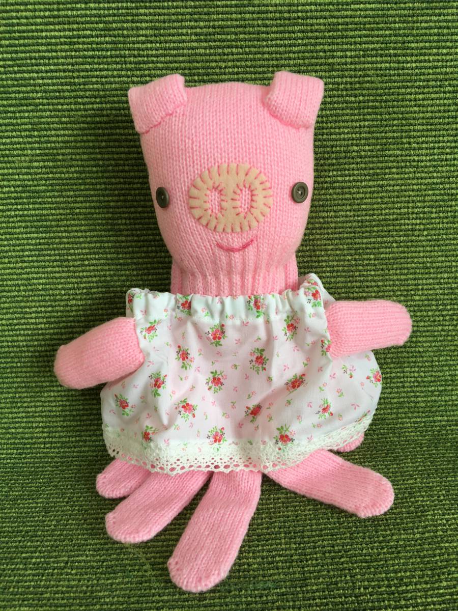 Glove doll pig [right hand version], Legs move] Handmade, stuffed toy, animal, others