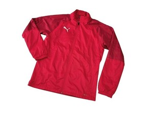 [ new goods ]PUMA/ Puma windbreaker tops 656545 01[L] red / red * jacket soccer baseball sport motion jo silver g