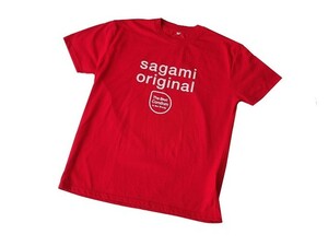 【新品】コンドーム サガミオリジナル 半袖 Tシャツ【LL】XL 赤/レッド◆SAGAMI 相模ゴム Sagami Original 避妊 男性用 女性用