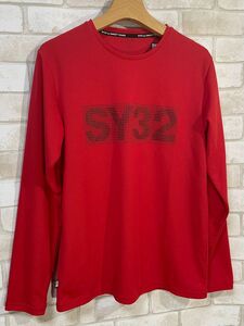 【SY32】シリコンプリント　ボックスロゴ・シールドロゴ　長袖Tシャツ　ロンT