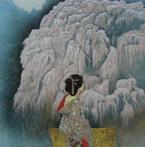 Art hand Auction Kensuke Chiuchi, „Der Frühling ist hier, Yamamori Sakura, seltenes Kunstbuch, gerahmtes Gemälde, Hergestellt in Japan, neu und gerahmt, Guter Zustand, Kostenloser Versand, Kunstwerk, Malerei, Porträt