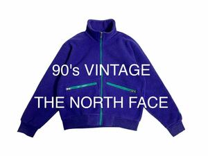 90's VINTAGE THE NORTH FACE フリースジャケット ビンテージ ノースフェイス 小さめサイズ 古着 アウトドア 90年代 レトロ キャンプ