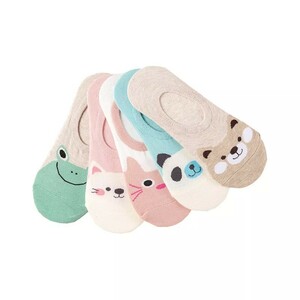 [ special selection ]{5set} for women candy - color ventilation socks, animal pattern,5 pair 