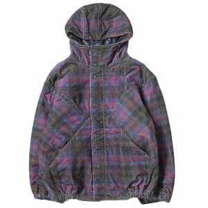 HURRAY HURRAY フレイフレイ フレーフレー CORDUROY PLAID PADDING JACKET コーデュロイチェック中綿ジャケット C1012 1 NAVY/RED g8107