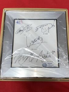 Art hand Auction JLPGA 2021 Elle Air Ladies 40th Hinako Shibuno Yuna Nishimura Sakura Kohogi Moen Inami Ayaka Furue Handwritten signature 40th original colored paper High quality framed item, By sport, golf, others