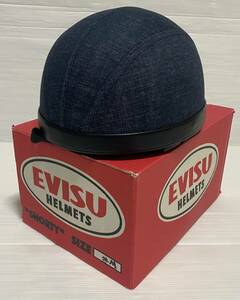  unused # EVISU Evisu # SHORTY Denim ground half hell 125cc and downward for helmet 57~58 M