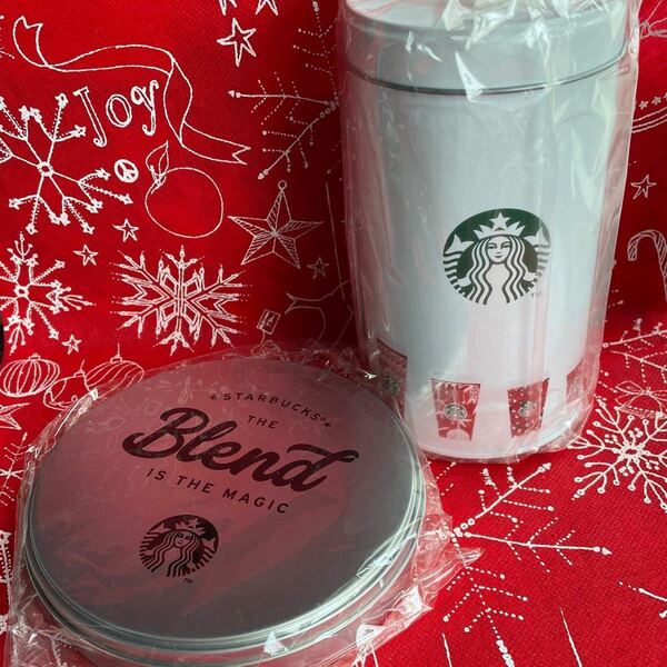 2016スターバックス/Starbucks ホリデープロモ クリスマス小物入れ缶&ホリデー ステッカー ブリキ缶