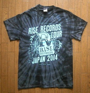 即決◆RISE RECORDS TOUR JAPAN 2014 公式 Tシャツ TieDye柄【未使用】GILDAN☆ISSUES、ALIVE LIKE ME、FACT