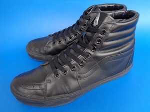 11889■美品 VANS SK-8 HI バンズ スケハイ ハイトップ 28 cm US10 V38LCL ビンテージ 黒 ブラック レザー