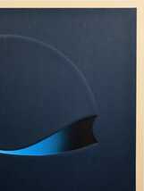 真作 小野木学 シルクスクリーン「Landscape-T.L.G」画 39×42cm 東京都出身 自由美術協会員 62年以降の研ぎ澄まされた青い色彩を主調 6674_画像7