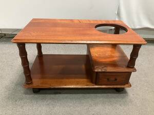 [ used ] Osaka pickup welcome Japanese style pot Wagon Brown drawer attaching electric pot with casters . tabletop hole screw type disassembly possibility [KTKL023]