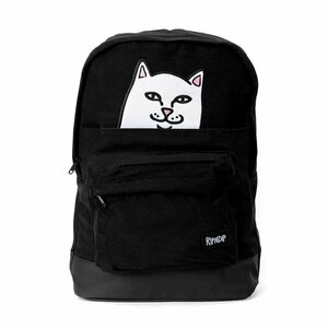 RIPNDIP ( lip n dip ) rucksack bag bag backpack Lord Nermal Velcro Hands Backpack Black cat cat ..SKATE SK8