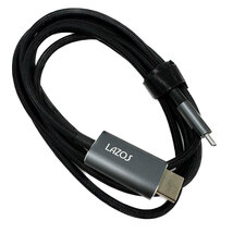 Type-C to HDMI オス ケーブル 変換ケーブル 1.8m Lazos L-CTH2/9739 テレビ 液晶ディスプレイ ミラーリング 4K ビデオ対応 設定不要_画像1