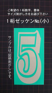 ゼッケン№数字小サイズ1桁　マスキング　塗装 バイナル　デカール　 ステッカー　1-3