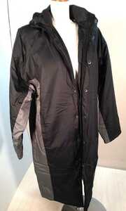 * Reebok bench coat AJMW7501 M size black × gray ③* Rbk Reebok reverse side boa hood removed possibility 