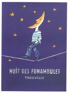 輸入ポストカード■ サヴィニャック La Nuit Des Funambules(綱渡りの夜）