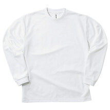 【新品】 5L ホワイト Tシャツ メンズ 大きいサイズ 長袖 吸汗速乾 ドライ メッシュ UVカット 無地 クルーネック カットソー_画像5
