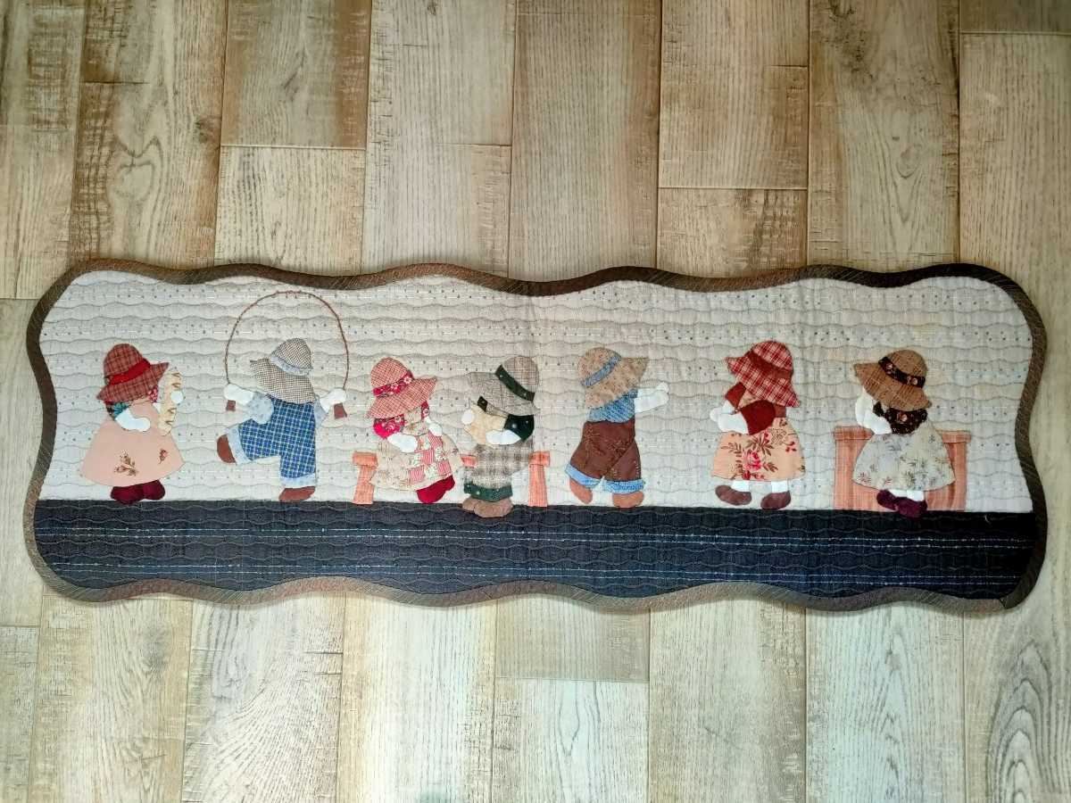 Handgemachte Patchwork Tischmitte Wandbehang Wandteppich Landstickerei, Handgefertigte Artikel, Innere, Verschiedene Waren, Bedienfeld, Tapisserie