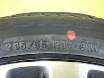 S3391 新品 4本 205/55R17 ピレリ アイス ゼロ アシンメトリコ 中古 ホンダ 純正 7J +55 5H 114.3 ガンメタ P ステップワゴン ストリーム_画像3